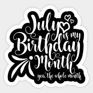 July Birthday Sticker